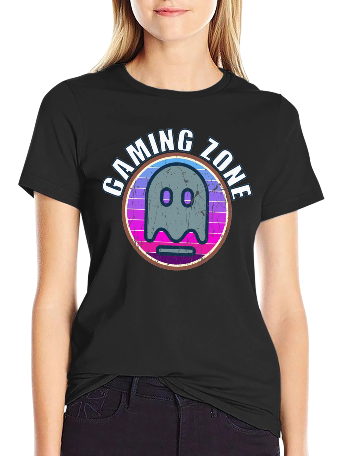 Gaming Zone Ghost Graphic T-Shirt