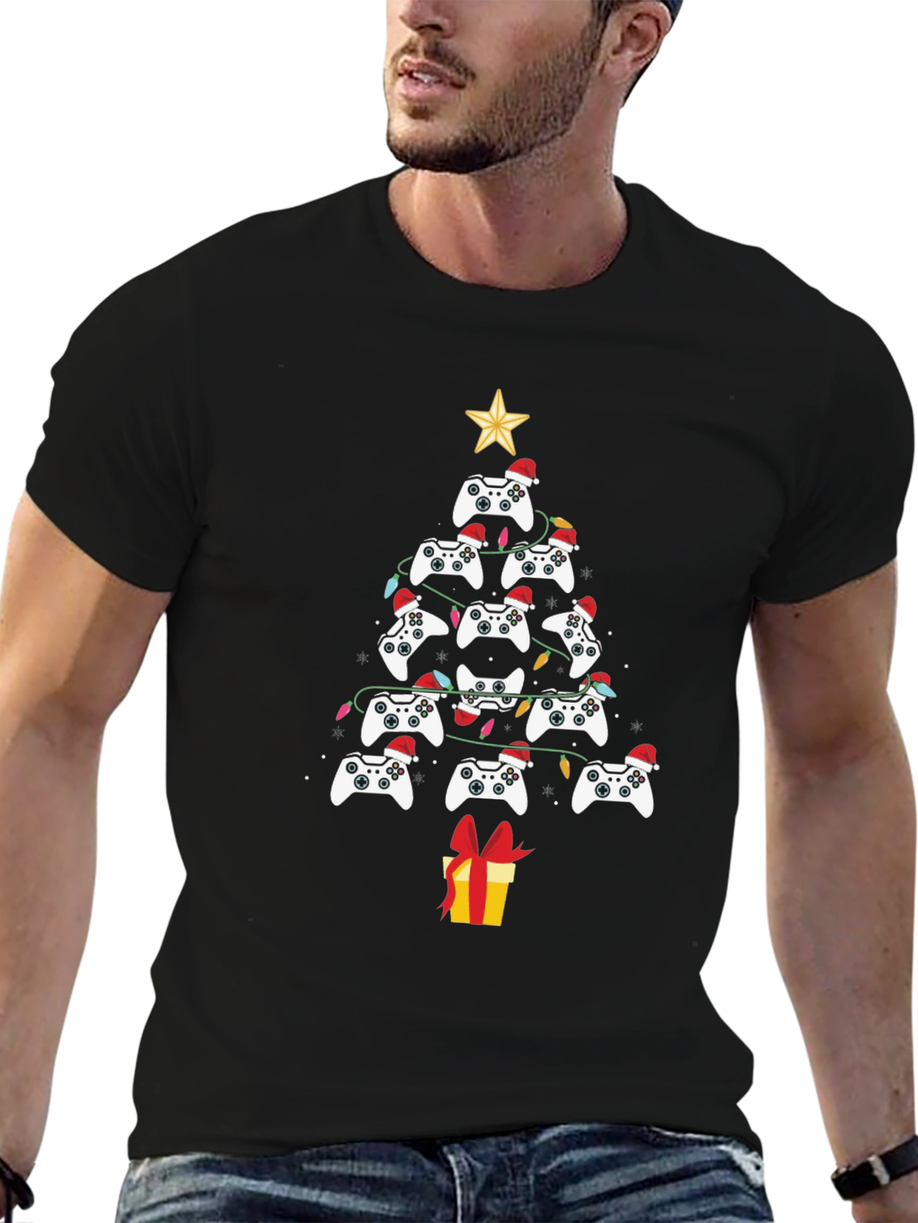 Gamer Christmas Tree T-Shirt - Holiday Gaming Apparel