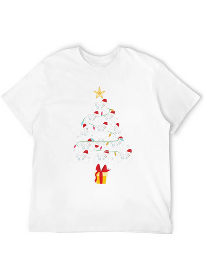 Gamer Christmas Tree T-Shirt - Holiday Gaming Apparel