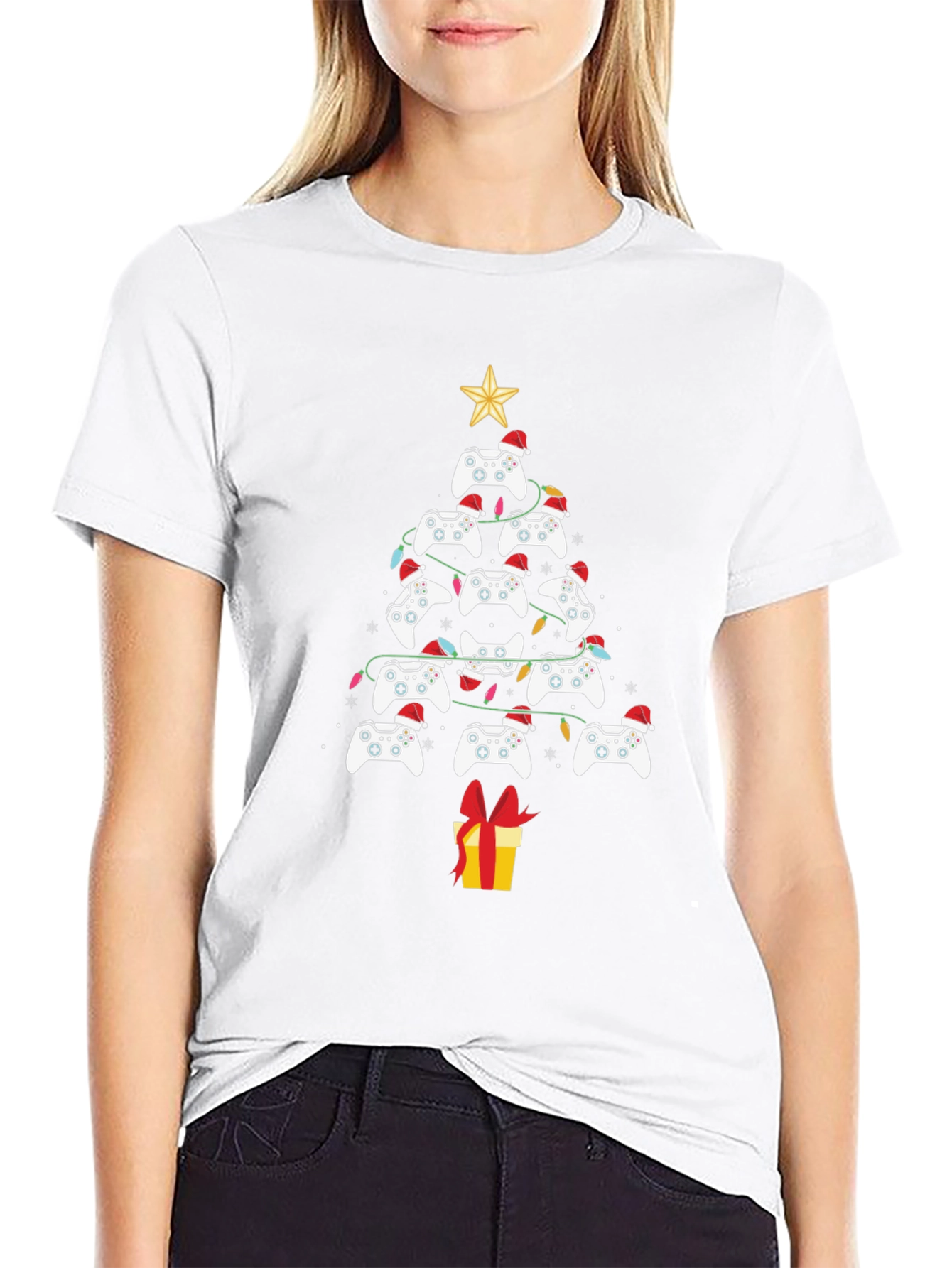 Gamer Christmas Tree T-Shirt - Holiday Gaming Apparel