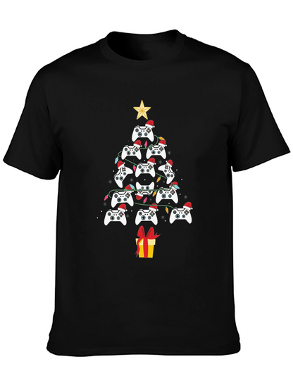 Gamer Christmas Tree T-Shirt - Holiday Gaming Apparel
