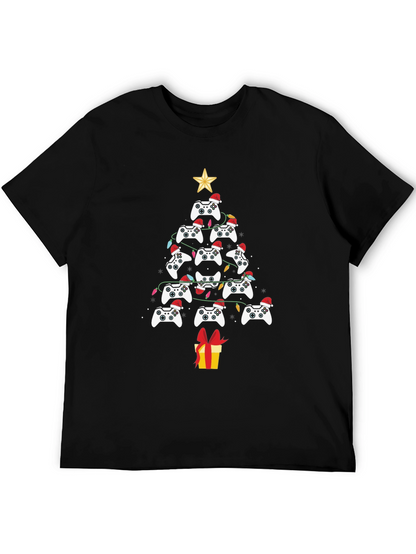 Gamer Christmas Tree T-Shirt - Holiday Gaming Apparel