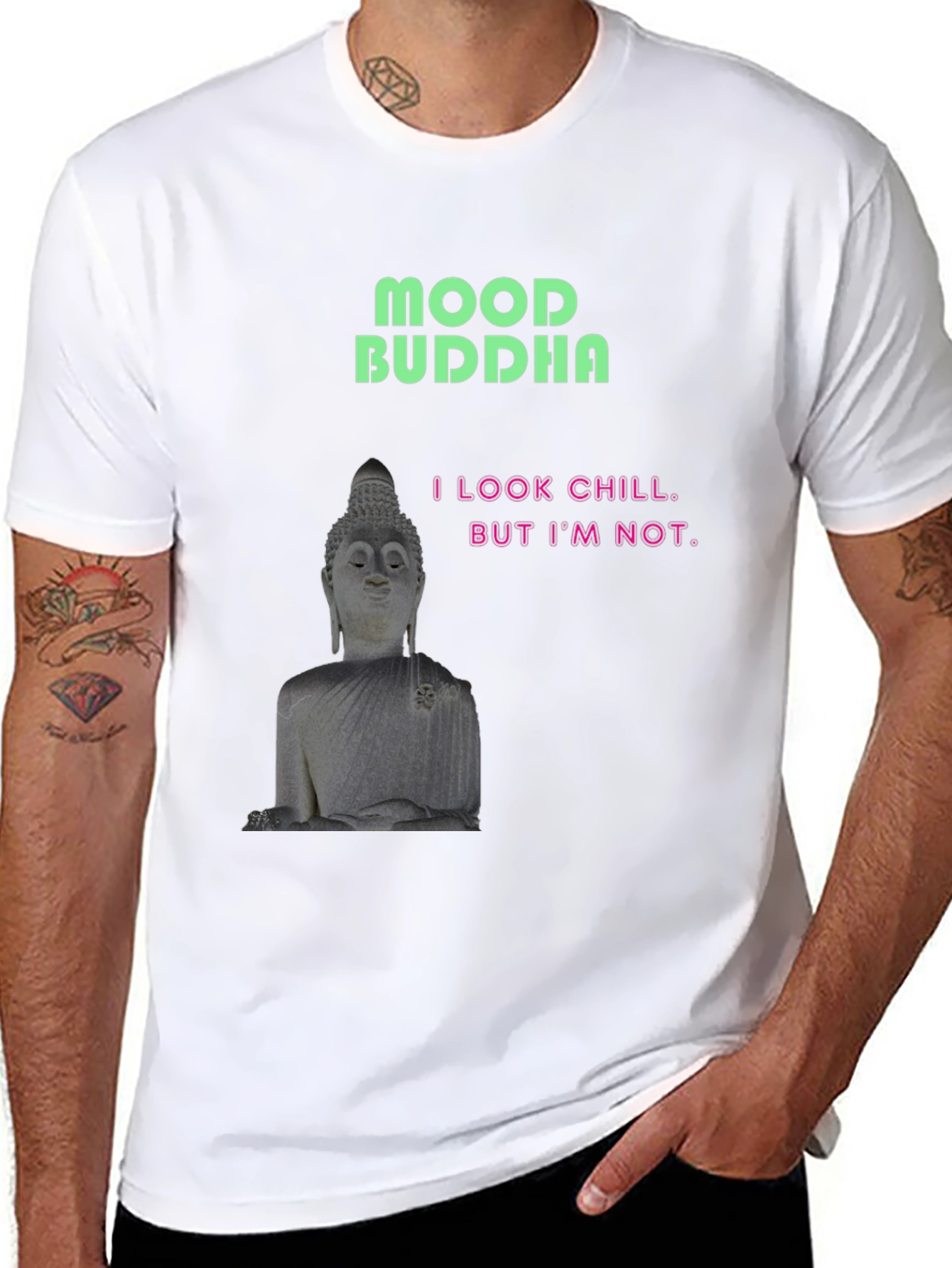 Mood Buddha Graphic Tee - Chill But Not T-Shirt