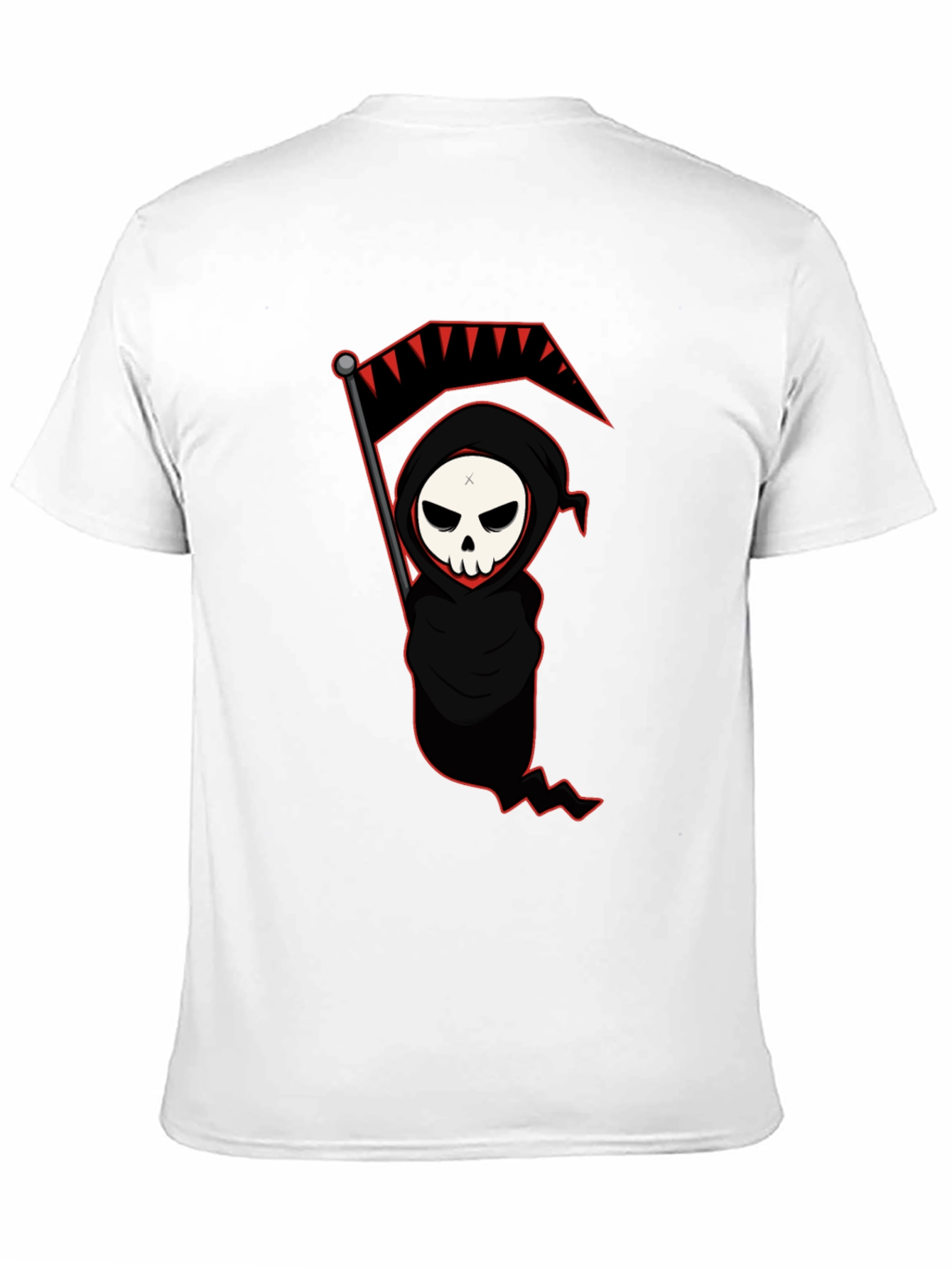 Grim Reaper Graphic Tee - Black Cotton T-Shirt