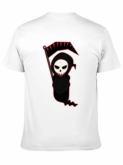 Grim Reaper Graphic Tee - Black Cotton T-Shirt