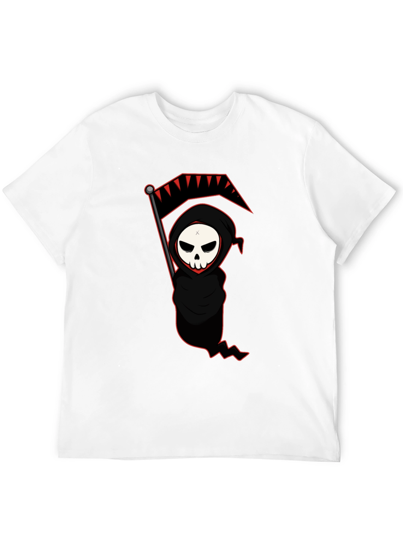 Grim Reaper Graphic Tee - Black Cotton T-Shirt