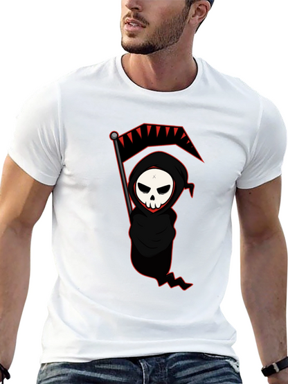 Grim Reaper Graphic Tee - Black Cotton T-Shirt