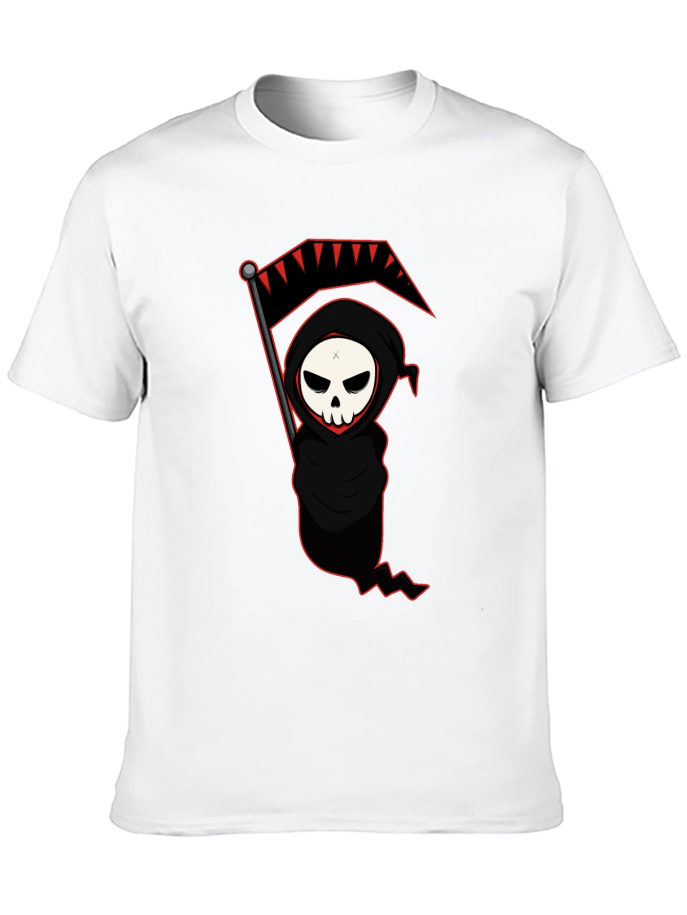 Grim Reaper Graphic Tee - Black Cotton T-Shirt