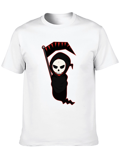 Grim Reaper Graphic Tee - Black Cotton T-Shirt