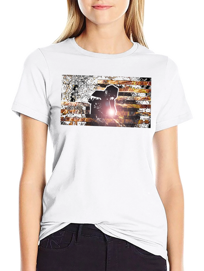 Graphic Print Mens Black T-Shirt
