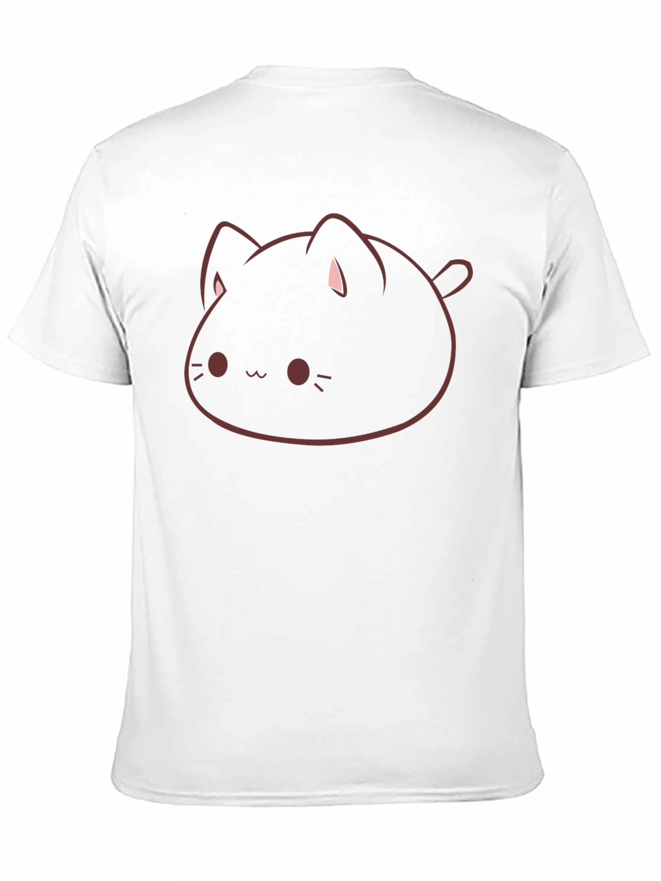 Cute Cat Blob Graphic Tee - Soft Cotton Blend