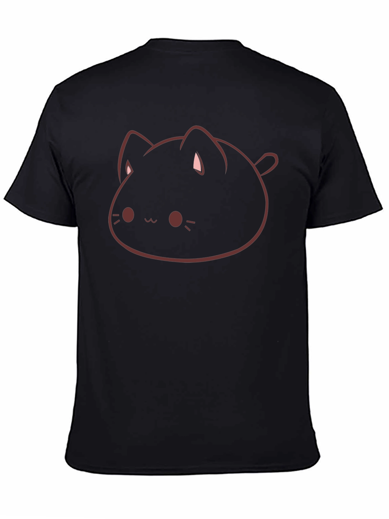 Cute Cat Blob Graphic Tee - Soft Cotton Blend