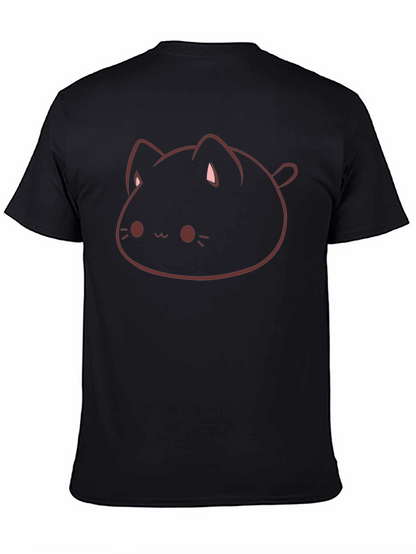 Cute Cat Blob Graphic Tee - Soft Cotton Blend