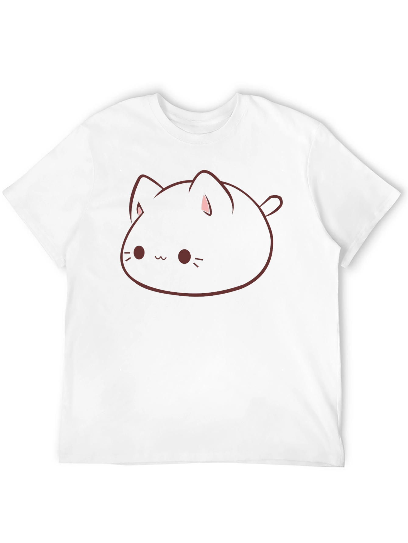 Cute Cat Blob Graphic Tee - Soft Cotton Blend
