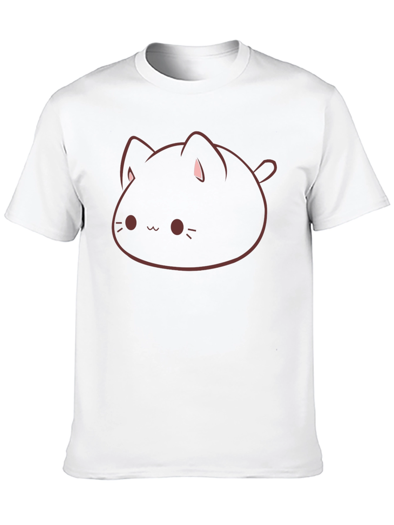 Cute Cat Blob Graphic Tee - Soft Cotton Blend