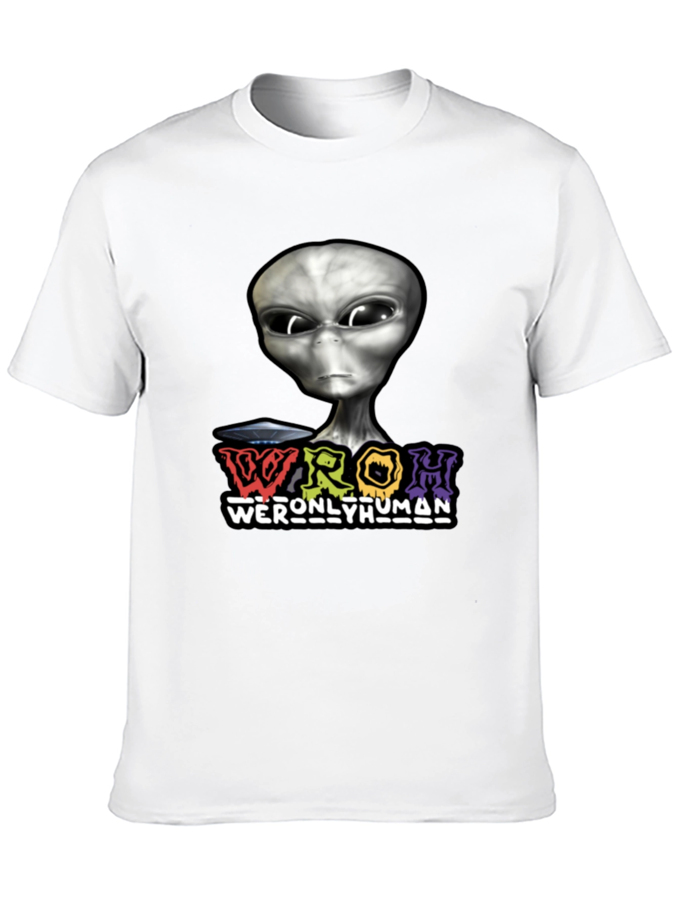 Alien Graphic T-Shirt - WERONLYHUMAN Black Tee