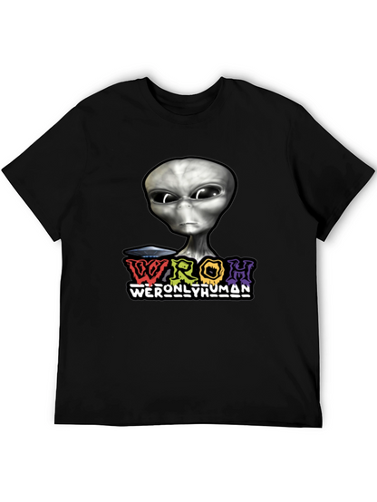 Alien Graphic T-Shirt - WERONLYHUMAN Black Tee