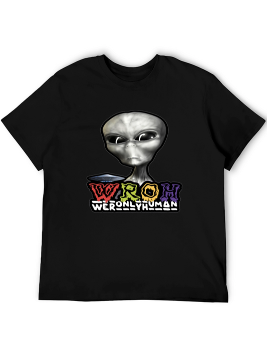 Alien Graphic T-Shirt - WERONLYHUMAN Black Tee