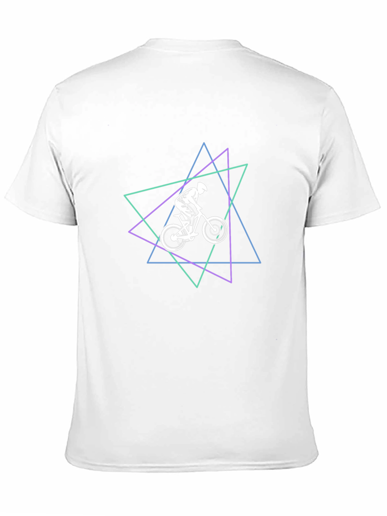 Geometric Mountain Bike Graphic Tee - Black