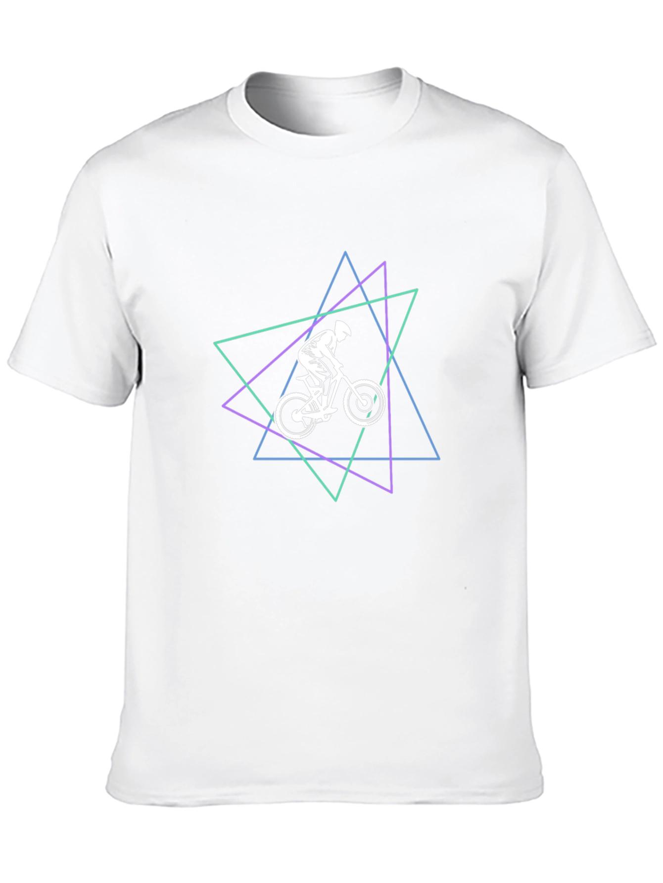 Geometric Mountain Bike Graphic Tee - Black