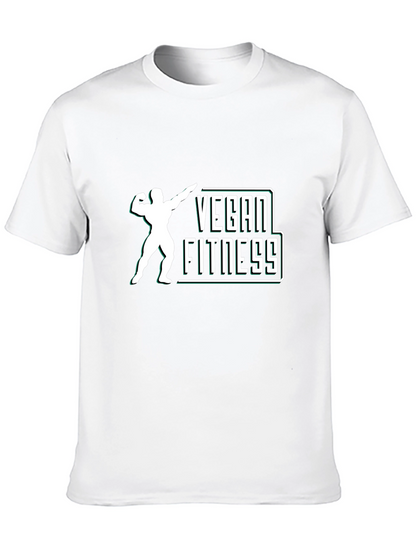 Vegan Fitness Graphic T-Shirt - Black