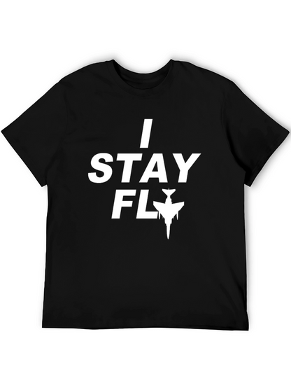 I Stay Fly Graphic Tee - Black Casual T-Shirt