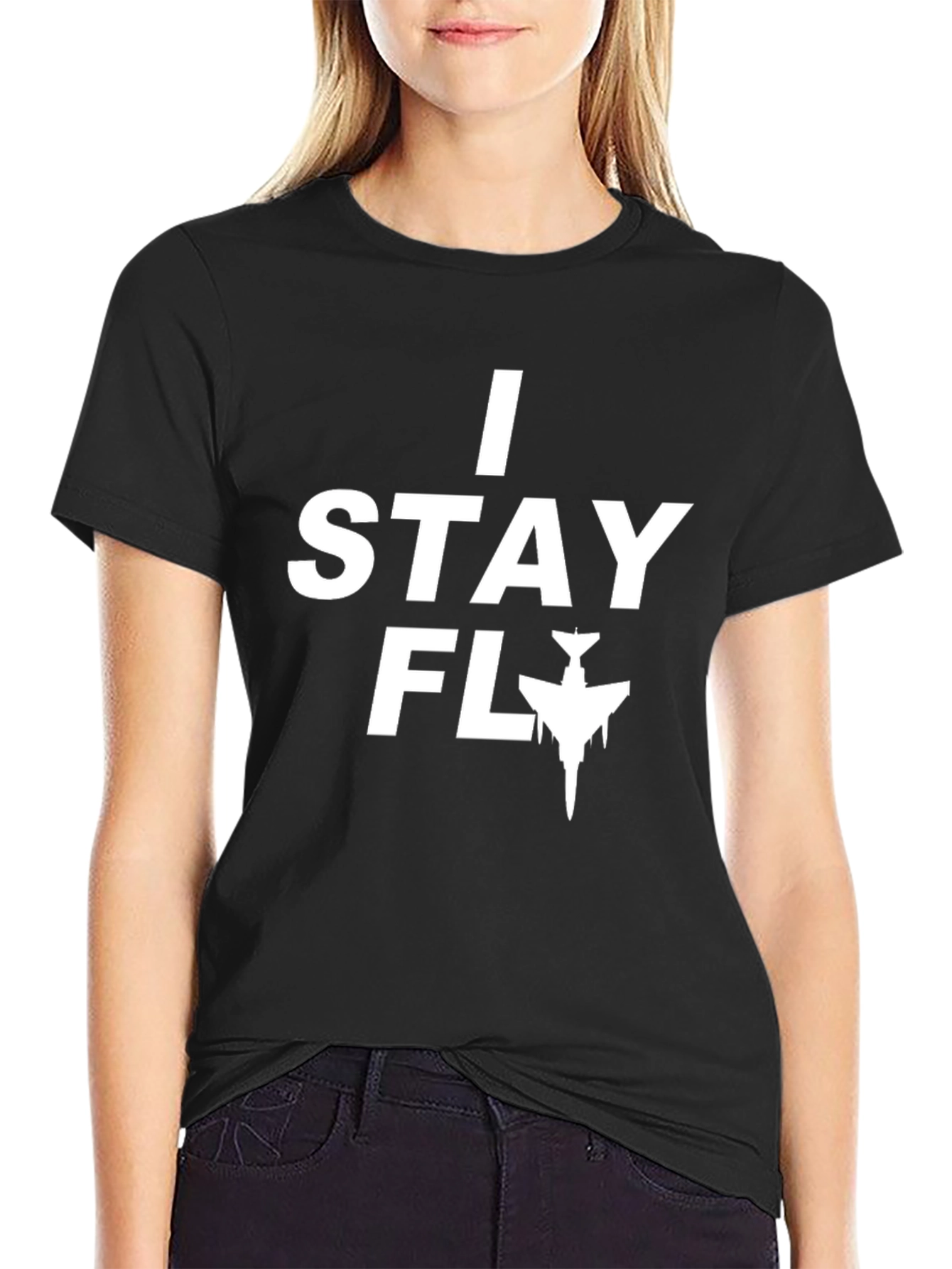 I Stay Fly Graphic Tee - Black Casual T-Shirt