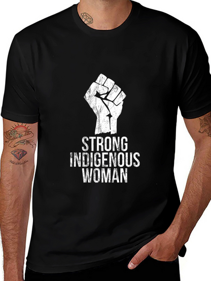 Strong Indigenous Woman Graphic T-Shirt