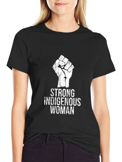 Strong Indigenous Woman Graphic T-Shirt