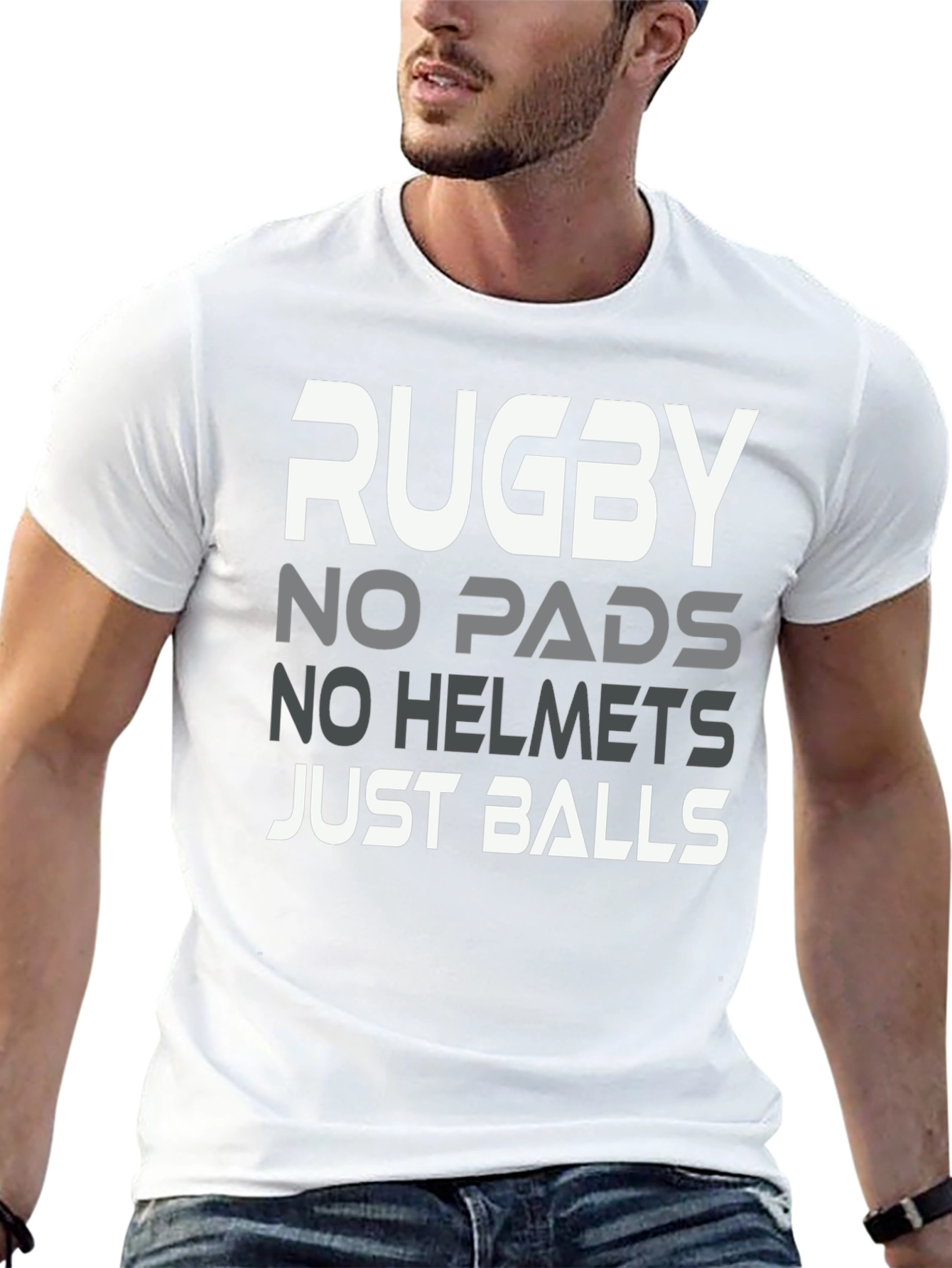 Rugby No Pads No Helmets Just Balls Graphic Tee