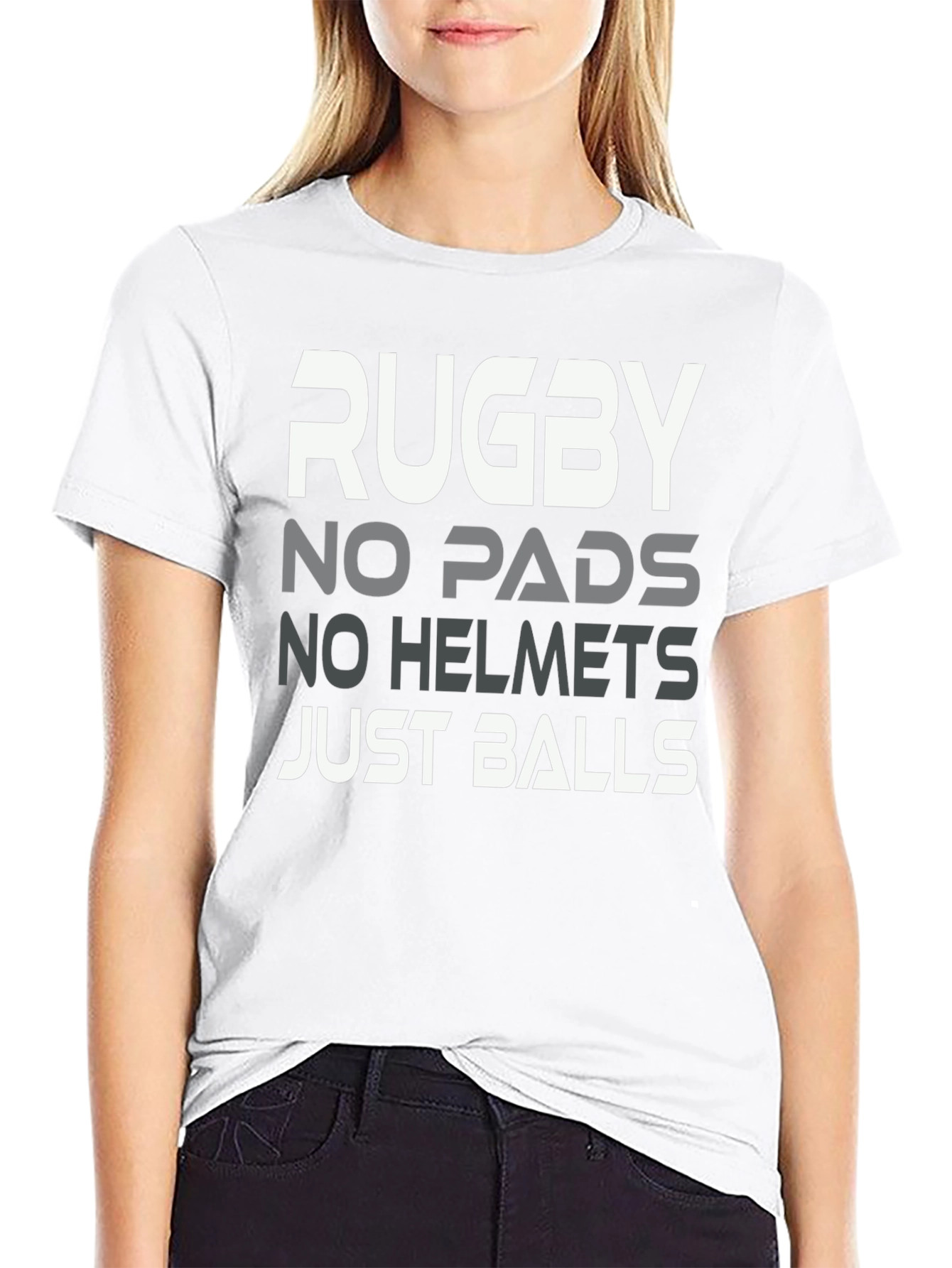 Rugby No Pads No Helmets Just Balls Graphic Tee