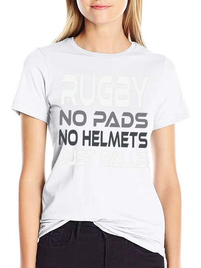 Rugby No Pads No Helmets Just Balls Graphic Tee