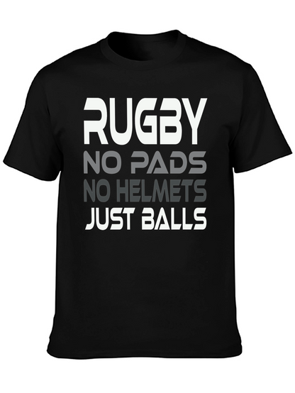 Rugby No Pads No Helmets Just Balls Graphic Tee