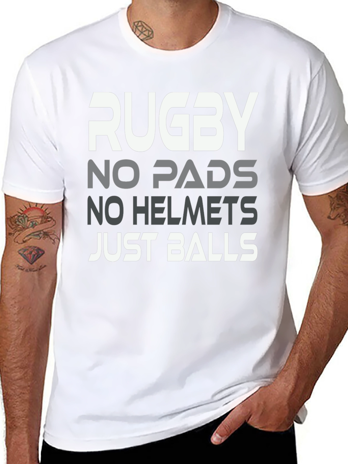 Rugby No Pads No Helmets Just Balls Graphic Tee