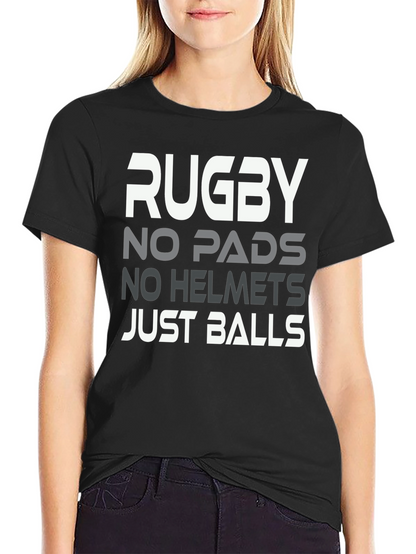Rugby No Pads No Helmets Just Balls Graphic Tee