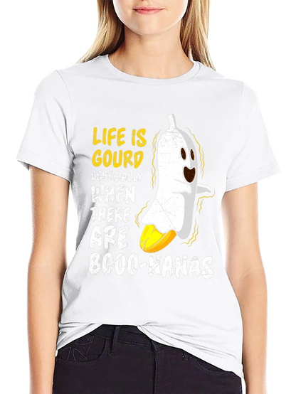 Life is Gourd T-Shirt Banana Halloween Graphic Tee