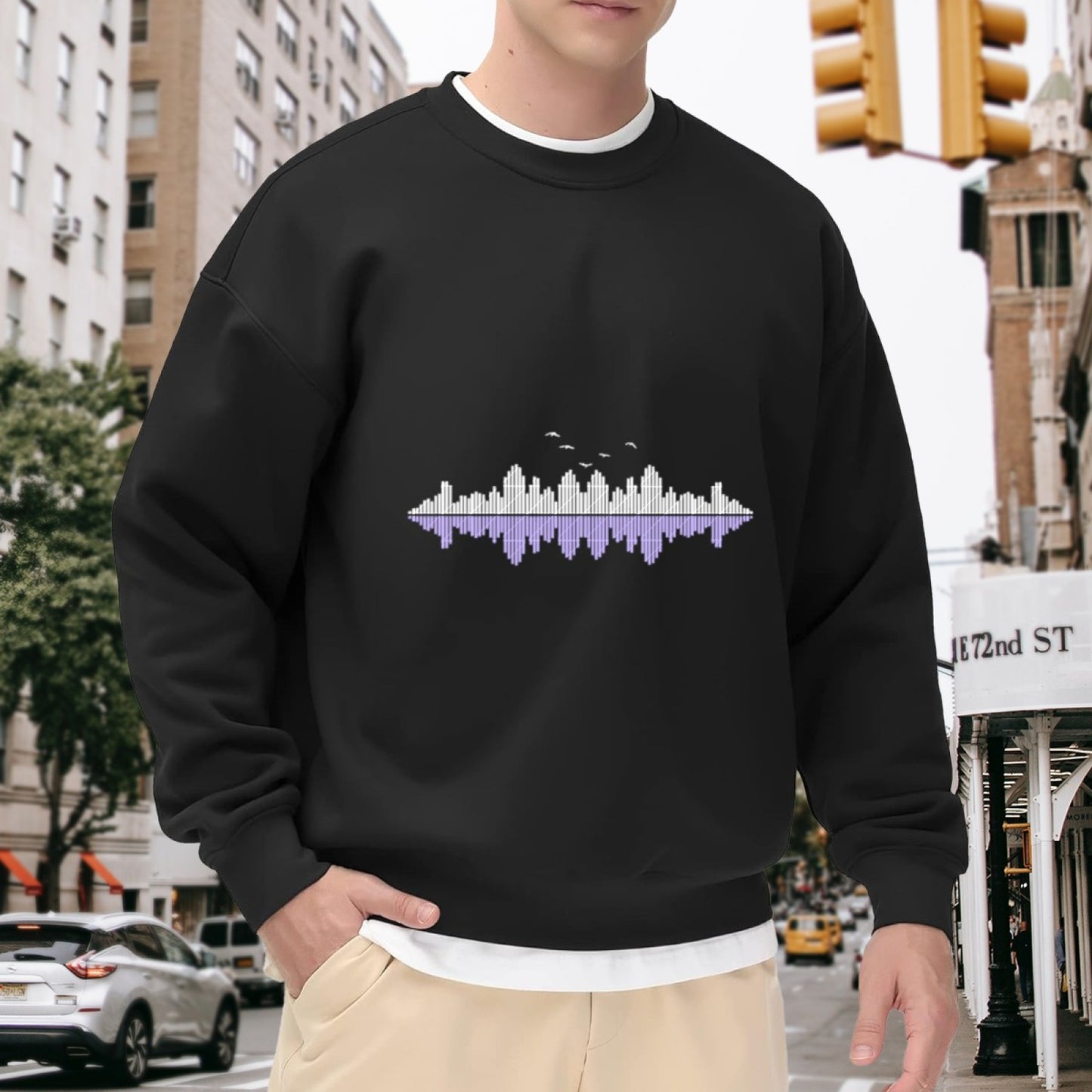 Urban Soundwave Graphic Crewneck