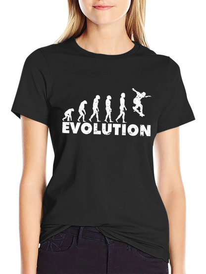 Evolution Skateboarder Graphic T-Shirt - Black