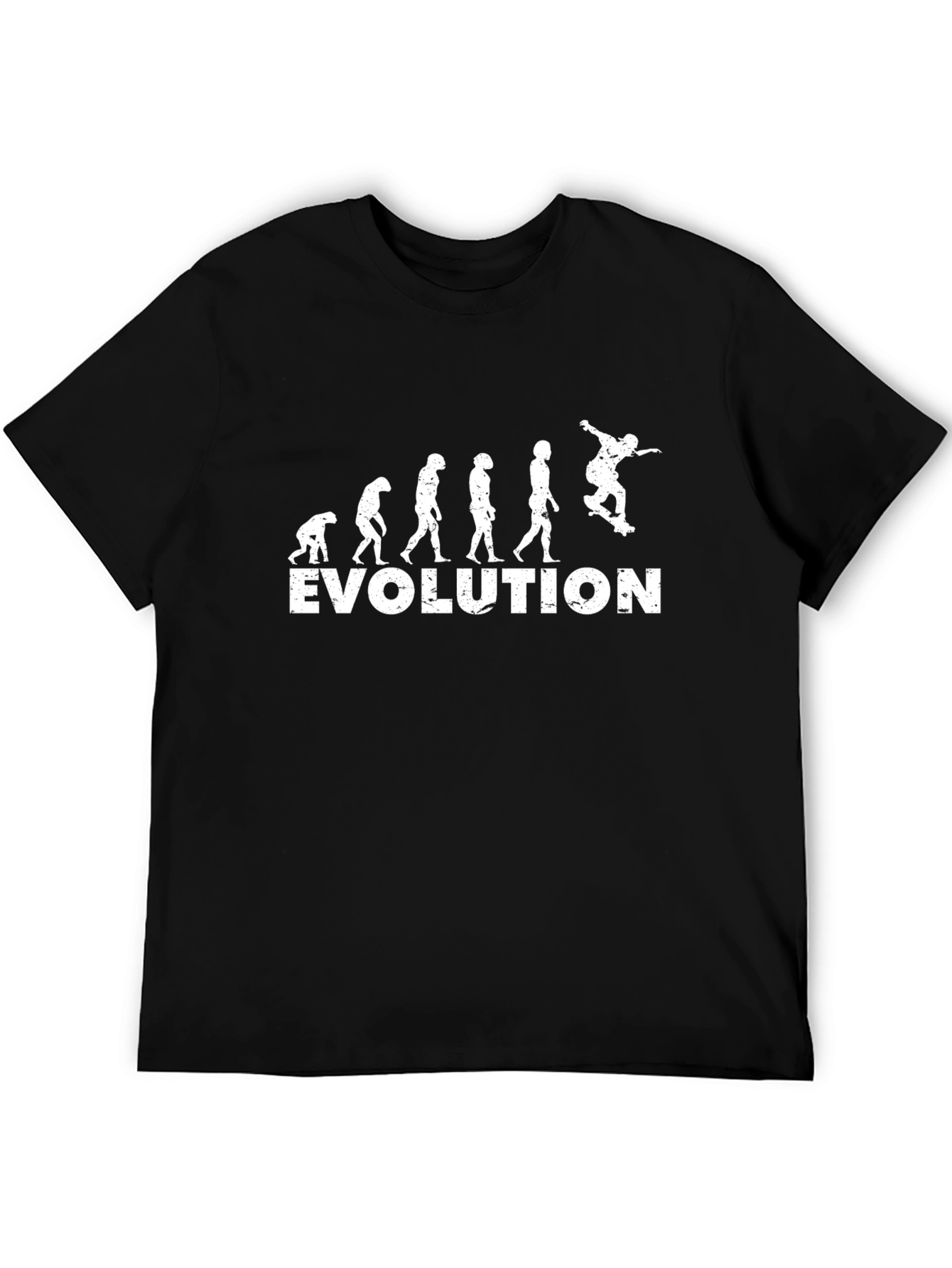 Evolution Skateboarder Graphic T-Shirt - Black