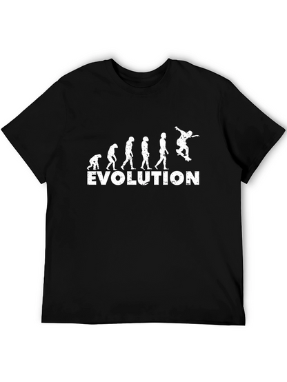 Evolution Skateboarder Graphic T-Shirt - Black