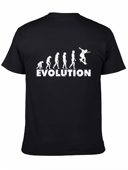 Evolution Skateboarder Graphic T-Shirt - Black