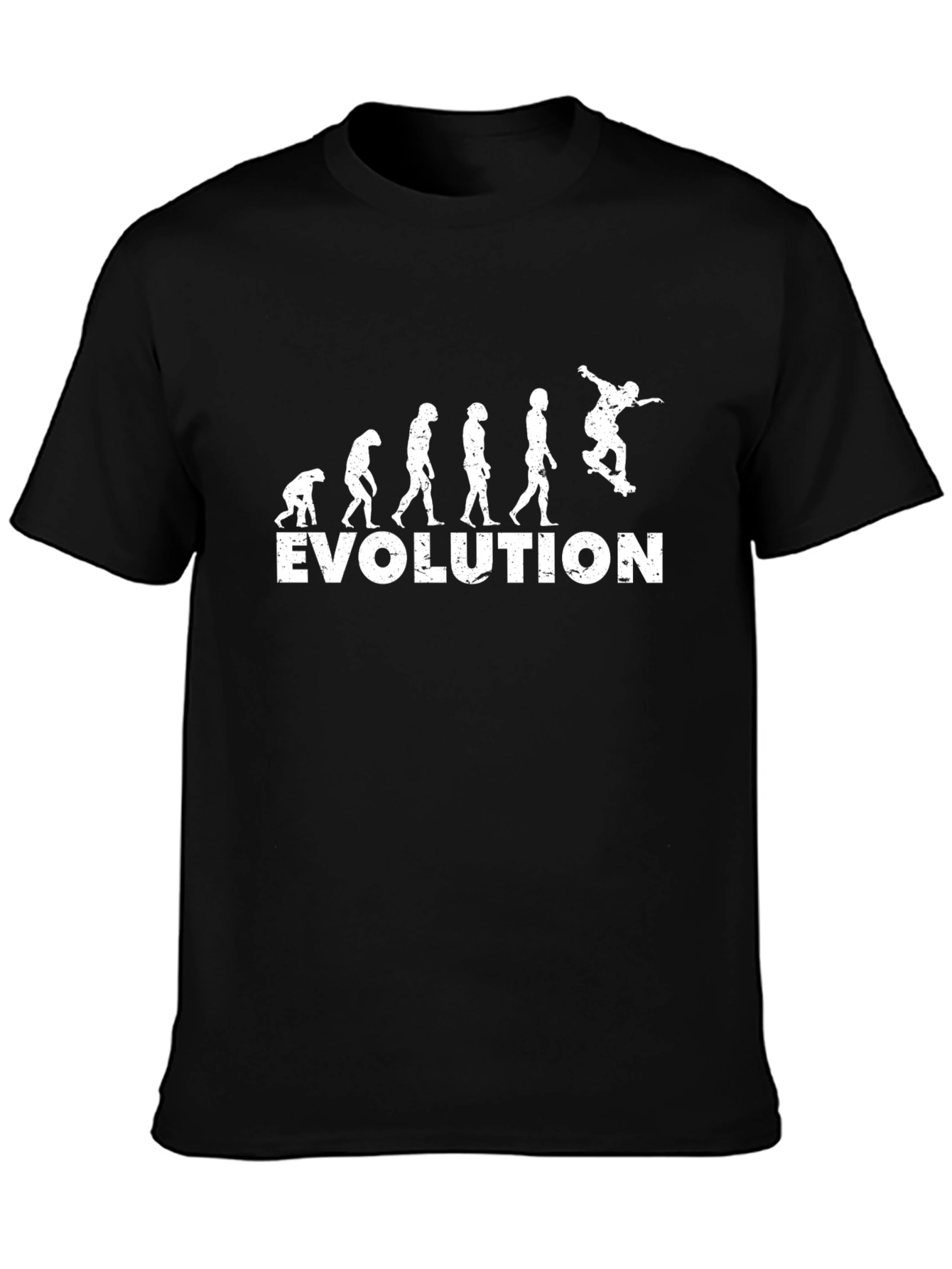 Evolution Skateboarder Graphic T-Shirt - Black