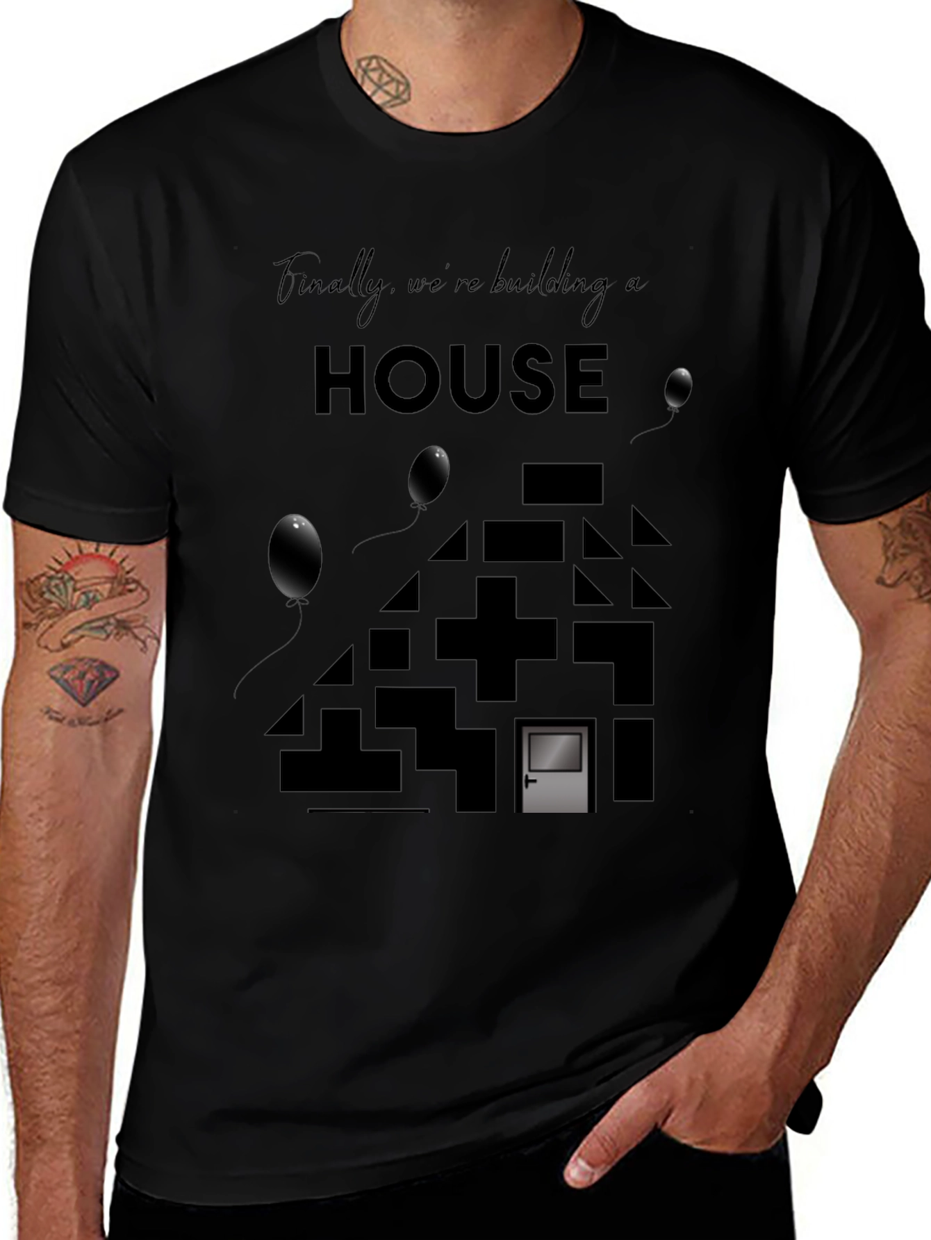 Building a House Tee - Modern Design T-Shirt