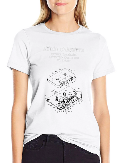 Audio Cassette Patent T-Shirt