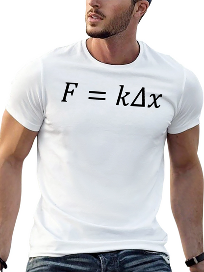 Physics Formula T-Shirt - Black F=kx