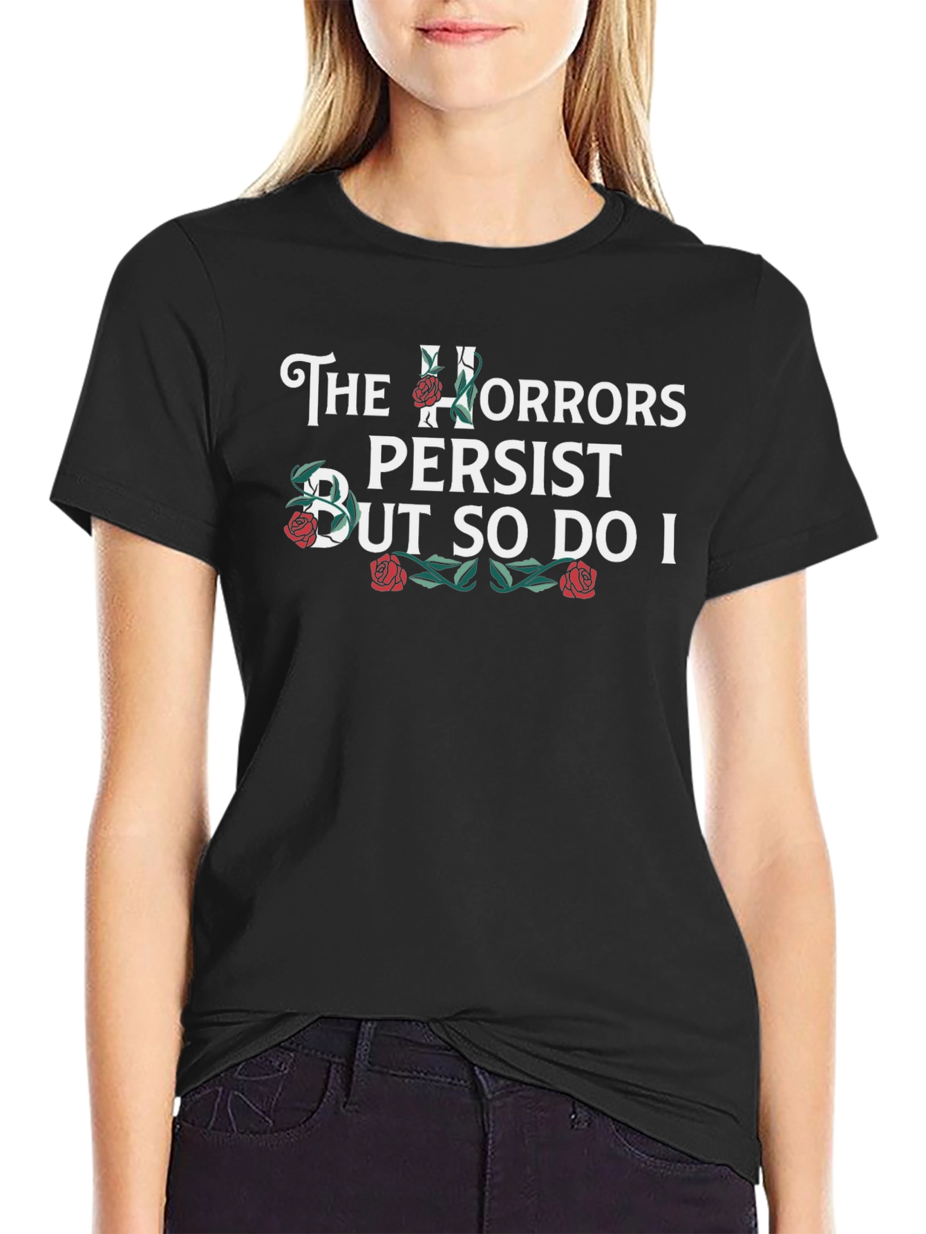 The Horrors Persist Black Graphic Tee