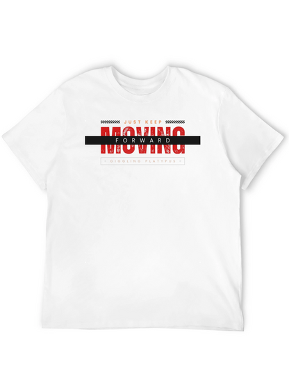 Just Keep Moving Forward Black Graphic Tee