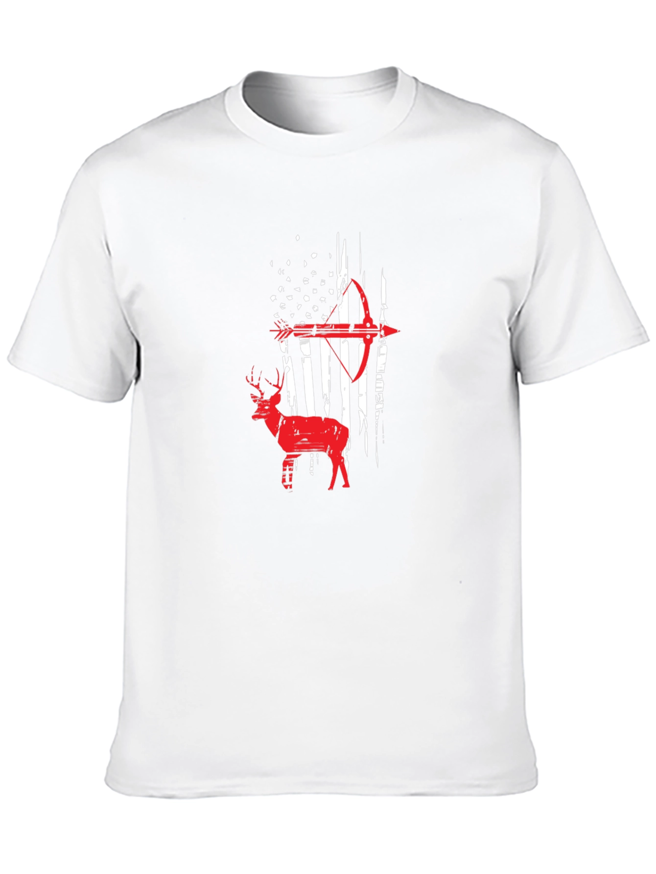 American Flag Deer Bow Hunting T-Shirt