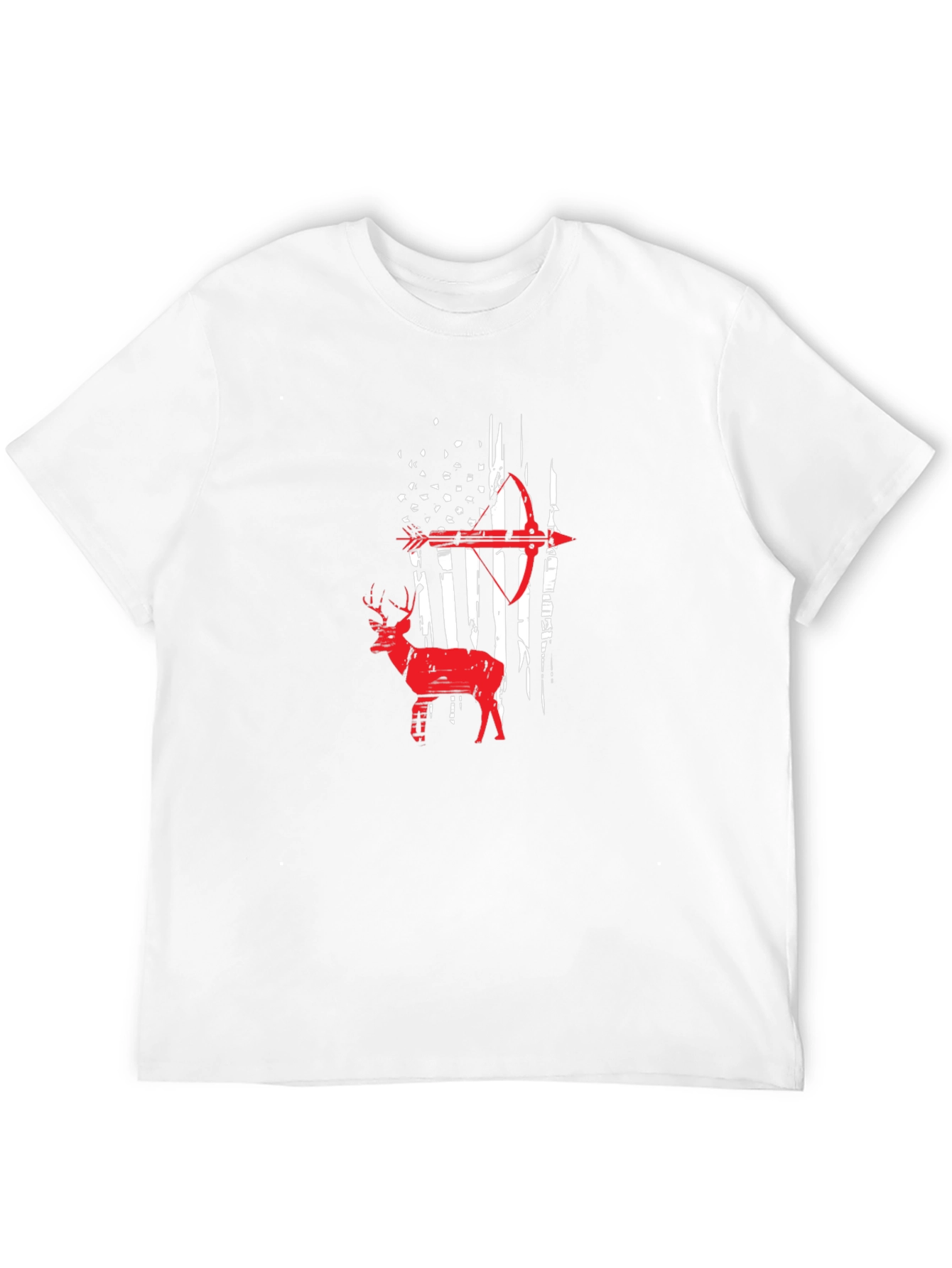 American Flag Deer Bow Hunting T-Shirt