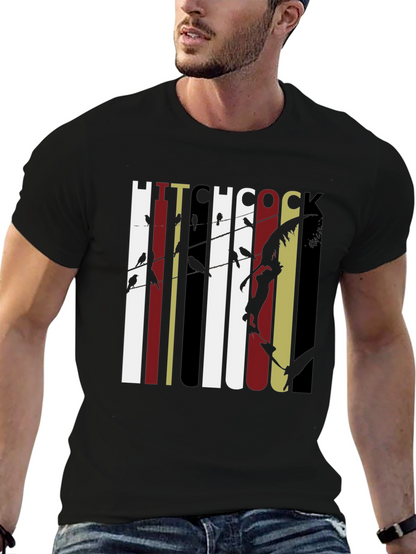Hitchcock Birds Graphic Tee - Classic Film Fan T-Shirt